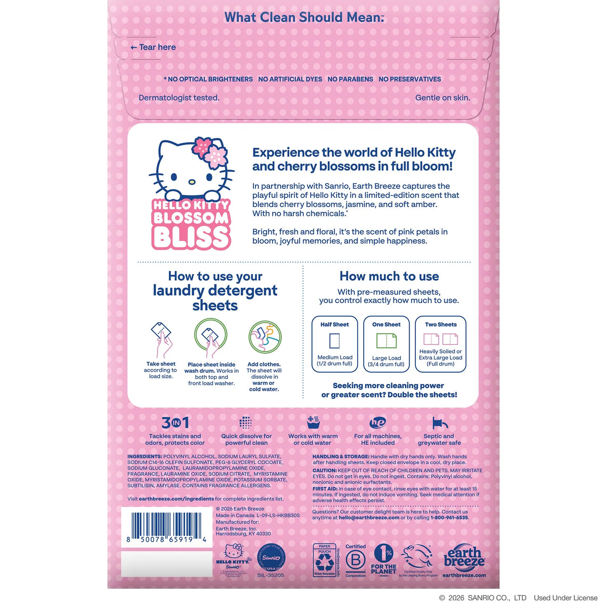 Hello Kitty™ Laundry Detergent Sheets